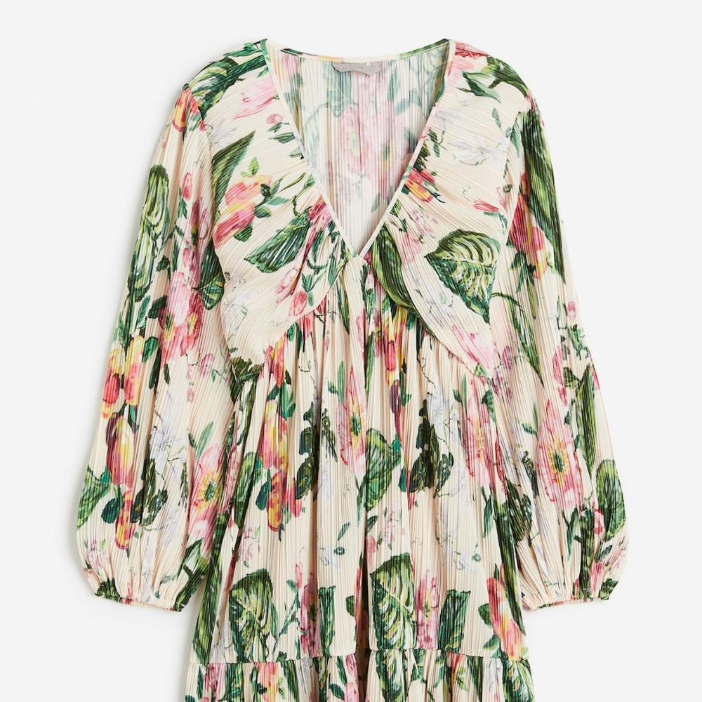 H&M Floral Pleated Dress Size S